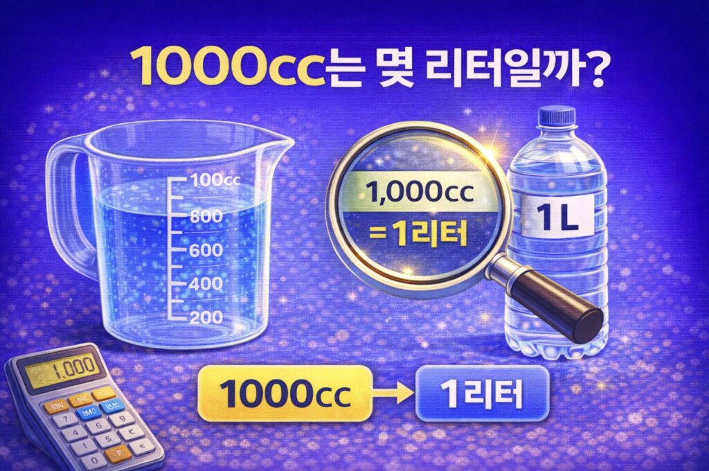 1000cc는 몇 리터일까? (맥주, 자동차 배기량 단위 완벽 정리)